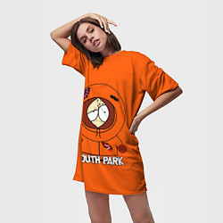 Футболка женская длинная South Park - Южный парк Кенни, цвет: 3D-принт — фото 2
