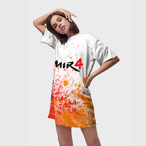 Женская длинная футболка MIR4 - Арт / 3D-принт – фото 3