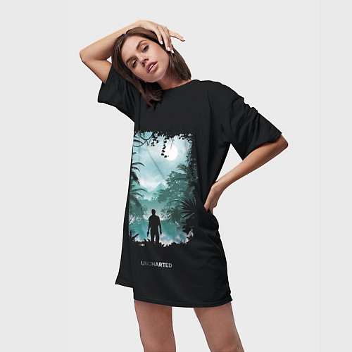 Женская длинная футболка Спина Нейтана / 3D-принт – фото 3