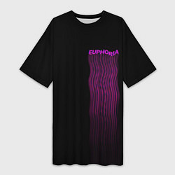 Женская длинная футболка Euphoria noise
