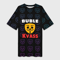 Женская длинная футболка Bubble kvass anonymous logo