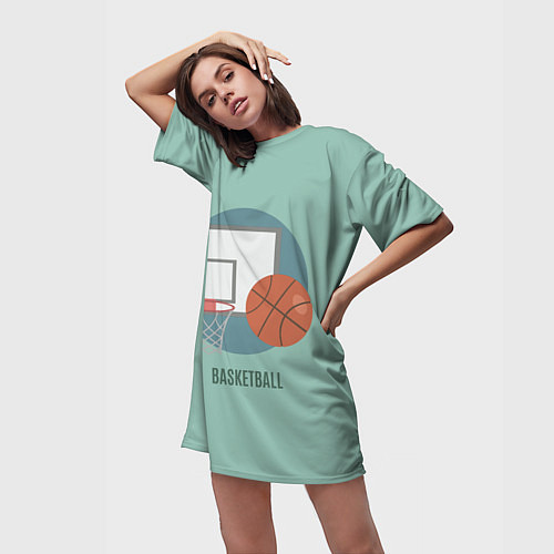 Женская длинная футболка Basketball Спорт / 3D-принт – фото 3