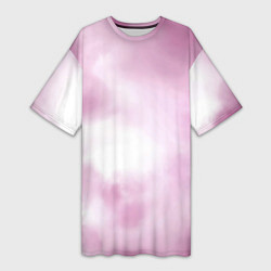 Футболка женская длинная Tie-dye Pink, цвет: 3D-принт