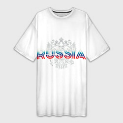 Футболка женская длинная Russia Sport Team, цвет: 3D-принт