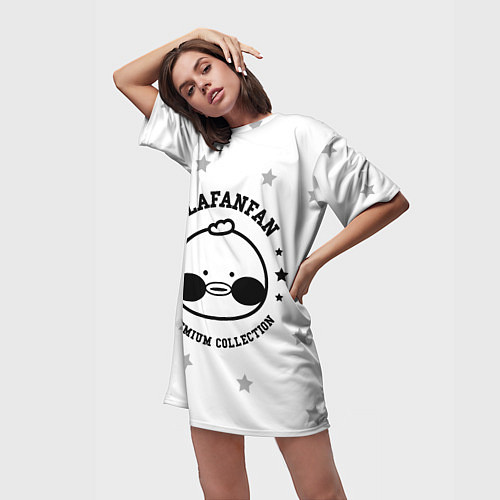 Женская длинная футболка LALAFANFAN PREMIUM / 3D-принт – фото 3