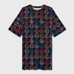 Футболка женская длинная Виртуальная Валюта, цвет: 3D-принт