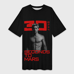 Футболка женская длинная 30 Seconds to Mars Jared Leto, цвет: 3D-принт