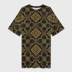 Футболка женская длинная Versace classic pattern, цвет: 3D-принт