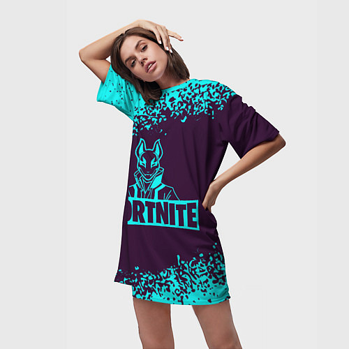 Женская длинная футболка FORTNITE Арт / 3D-принт – фото 3
