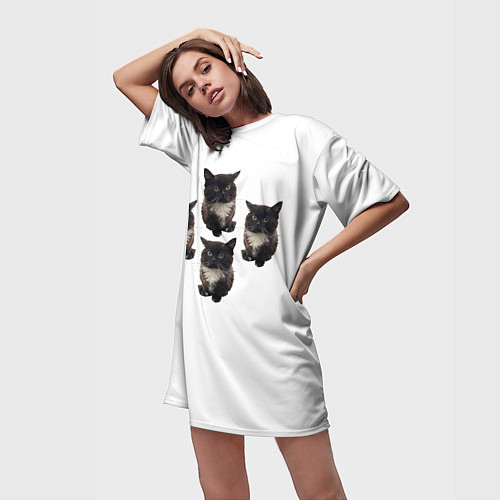 Женская длинная футболка Чмоня / 3D-принт – фото 3