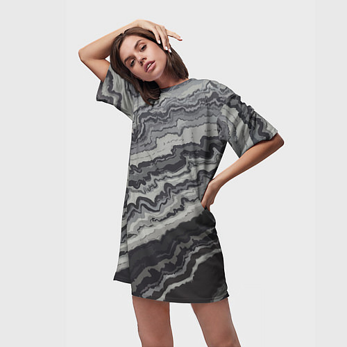 Женская длинная футболка Fashion vanguard pattern 2099 / 3D-принт – фото 3