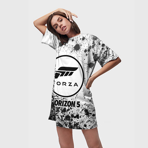 Женская длинная футболка FORZA HORIZON 5 - DIRT / 3D-принт – фото 3