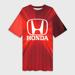 Футболка женская длинная Хонда HONDA, цвет: 3D-принт