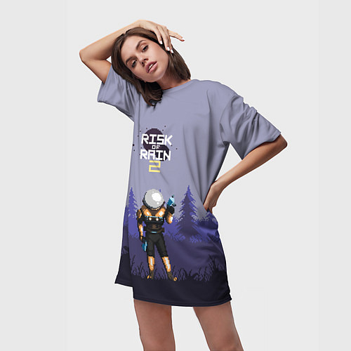 Женская длинная футболка Риск оф Рэйн 2 / 3D-принт – фото 3