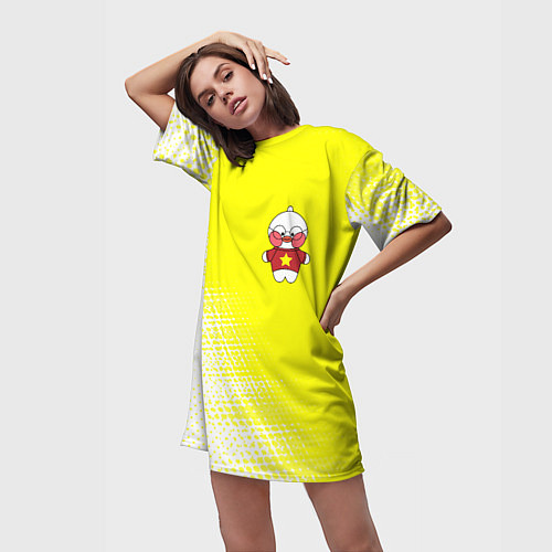 Женская длинная футболка LALAFANFAN - ЗВЕЗДОЧКА Абстракция / 3D-принт – фото 3