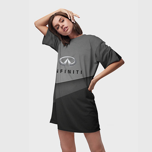 Женская длинная футболка Infinity / 3D-принт – фото 3