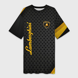 Футболка женская длинная Ламборджини, цвет: 3D-принт