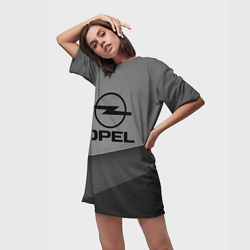 Женская длинная футболка Opel astra / 3D-принт – фото 3