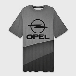 Футболка женская длинная Opel astra, цвет: 3D-принт