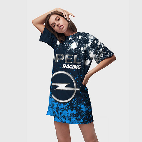 Женская длинная футболка OPEL Racing Краска / 3D-принт – фото 3