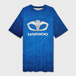 Футболка женская длинная DAEWOO ДЭУ abstraction, цвет: 3D-принт