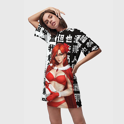 Женская длинная футболка Винрейнджер WR Дота 2 WHITE Black / 3D-принт – фото 3