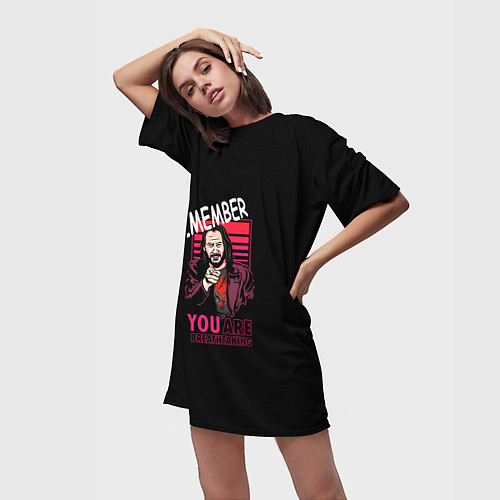 Женская длинная футболка Ты захватывающий / 3D-принт – фото 3