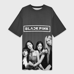 Футболка женская длинная BLACKPINK BW Divas, цвет: 3D-принт