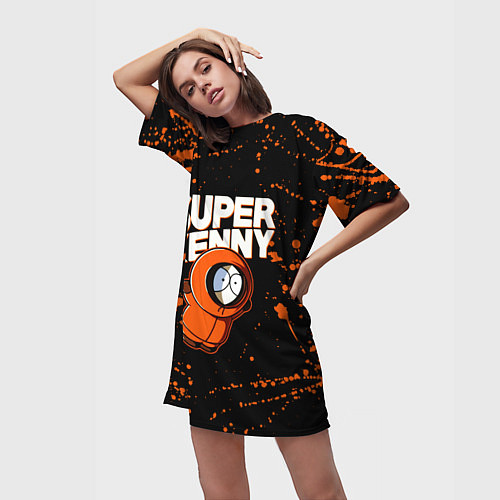 Женская длинная футболка Южный парк - Кенни / 3D-принт – фото 3