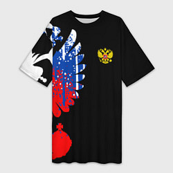 Женская длинная футболка Герб russia