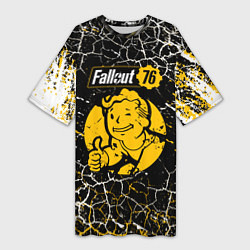 Футболка женская длинная Fallout 76 bethesda, цвет: 3D-принт