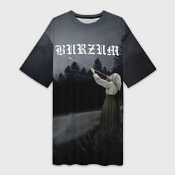 Футболка женская длинная Burzum - Filosofem, цвет: 3D-принт