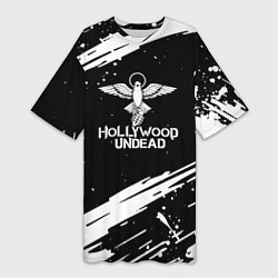 Женская длинная футболка Hollywood undead logo
