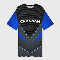 Футболка женская длинная CHANGAN - TECHNOLOGY ARMOR, цвет: 3D-принт