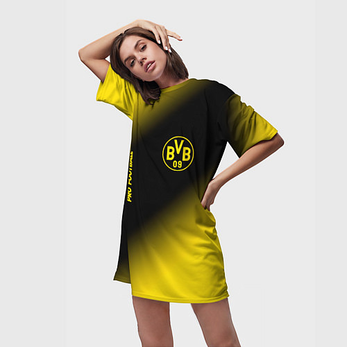 Женская длинная футболка BORUSSIA Borussia Pro Football / 3D-принт – фото 3