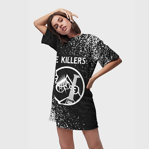 Женская длинная футболка The Killers - КОТ - Краска / 3D-принт – фото 3