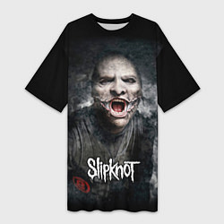 Футболка женская длинная Slipknot - The Gray Chapter - Corey Taylor, цвет: 3D-принт