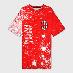 Футболка женская длинная AC MILAN AC Milan Sport Арт, цвет: 3D-принт