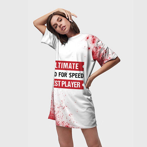 Женская длинная футболка Need for Speed таблички Ultimate и Best Player / 3D-принт – фото 3