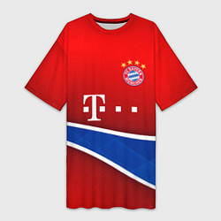 Футболка женская длинная Bayern munchen sport, цвет: 3D-принт