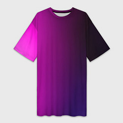 Футболка женская длинная VIOLET gradient, цвет: 3D-принт