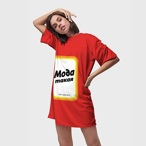 Женская длинная футболка Сода пищевая, мода такая / 3D-принт – фото 3