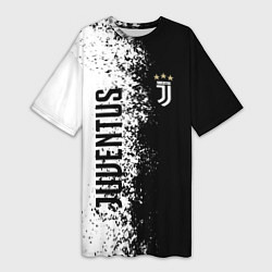 Футболка женская длинная Juventus ювентус 2019, цвет: 3D-принт