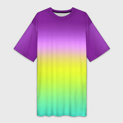 Женская длинная футболка Multicolored Ombre gradient