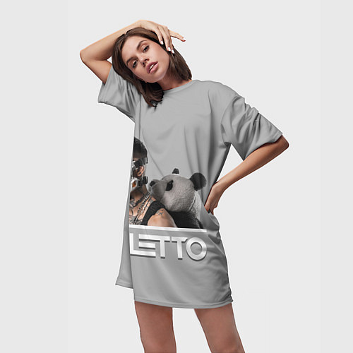 Женская длинная футболка Нилетто - Криолит / 3D-принт – фото 3