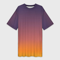 Футболка женская длинная Sunset Gradient, цвет: 3D-принт