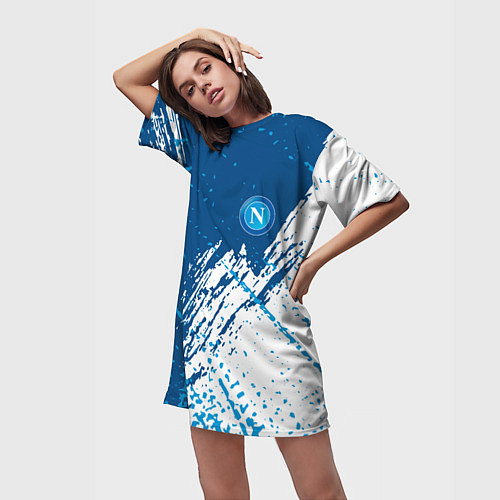 Женская длинная футболка Napoli краска / 3D-принт – фото 3