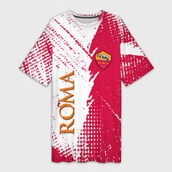 Футболка женская длинная Roma краска, цвет: 3D-принт
