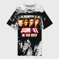 Футболка женская длинная In Too Deep - Sum 41, цвет: 3D-принт