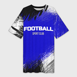 Футболка женская длинная Sports club FOOTBALL, цвет: 3D-принт